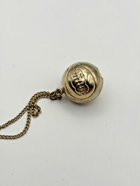 Round Charm necklace marked " P&b ster" with 18" small Boxchain design.